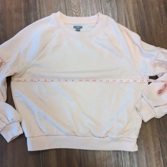 Aerie Balloon Sleeve Drop Shoulder Sweatshirt Baby Pink - Picture 4 of 6
